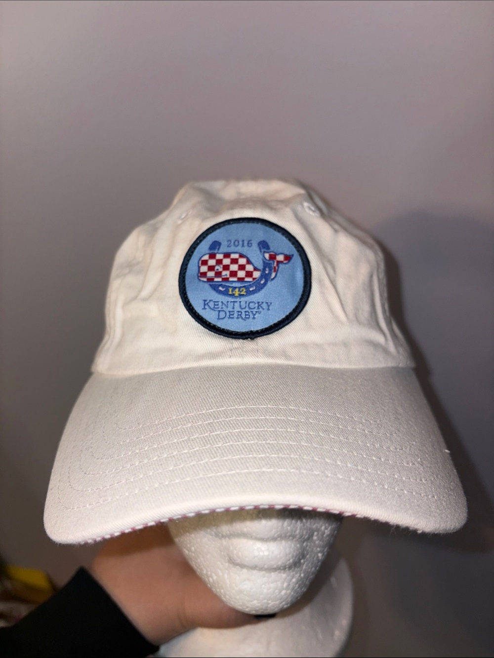 Vineyard Vines 142nd 2016 Kentucky Derby White Embroidered Patch Hat Cap